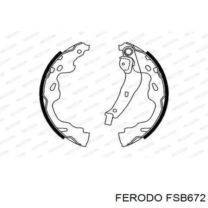 Колодки тормозные задние барабанные FERODO FSB672