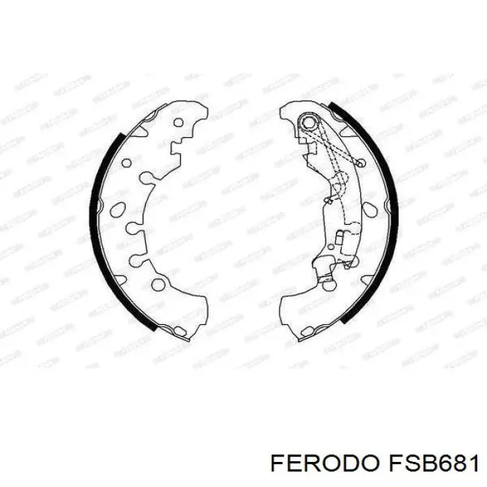FSB681 Ferodo колодки тормозные задние барабанные