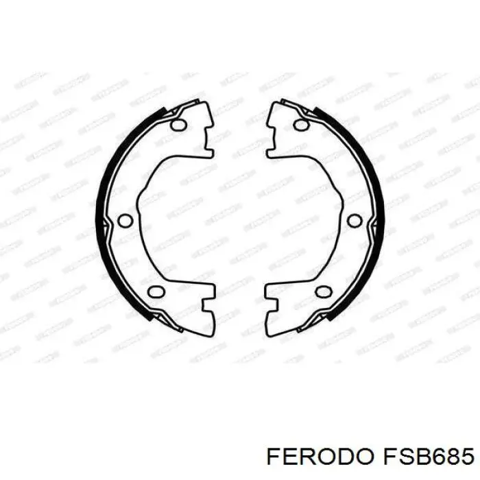 Задние барабанные колодки FSB685 Ferodo