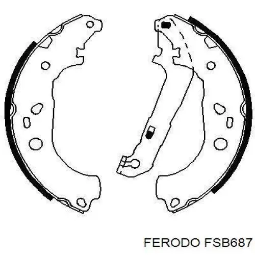 Тормоза рабочие задние ножные и тормозные барабаны Ferodo FSB687 цена, от 30.41 USD