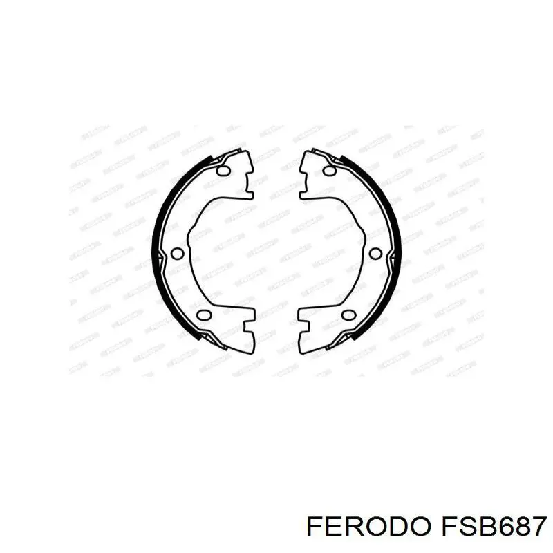 Купить FSB687 Ferodo Задние барабанные тормозные колодки