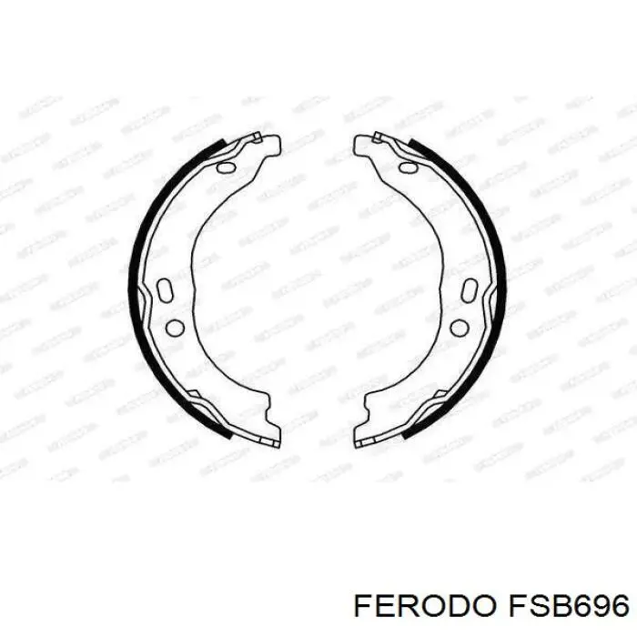 Колодки ручника (стояночного тормоза) Ferodo FSB696