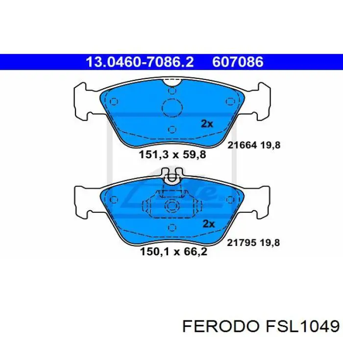 FSL1049 Ferodo Колодки передние