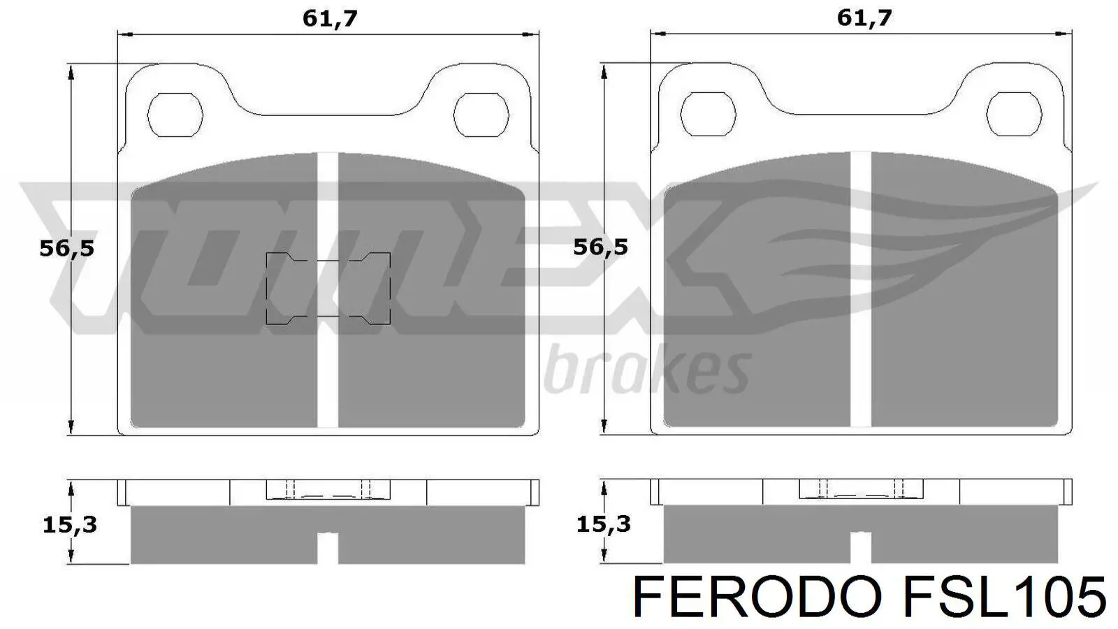 FSL105 Ferodo колодки тормозные передние дисковые