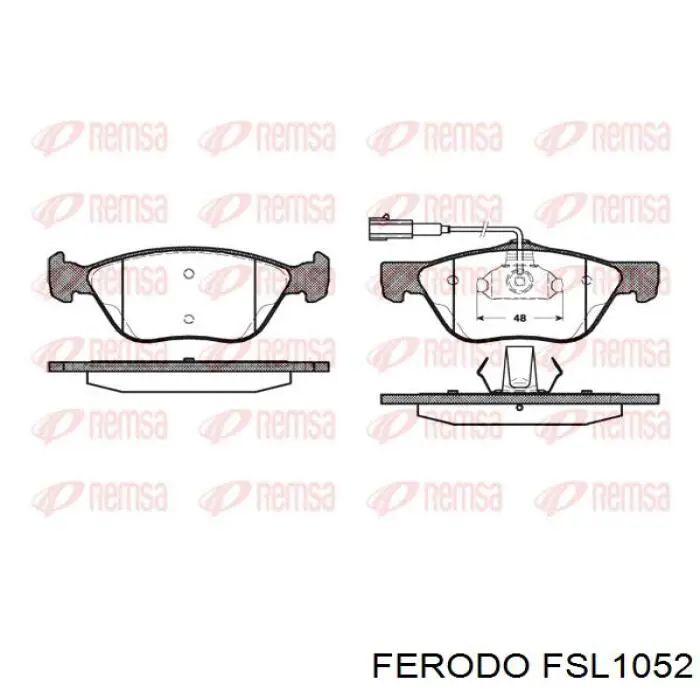 FSL1052 Ferodo колодки тормозные передние дисковые