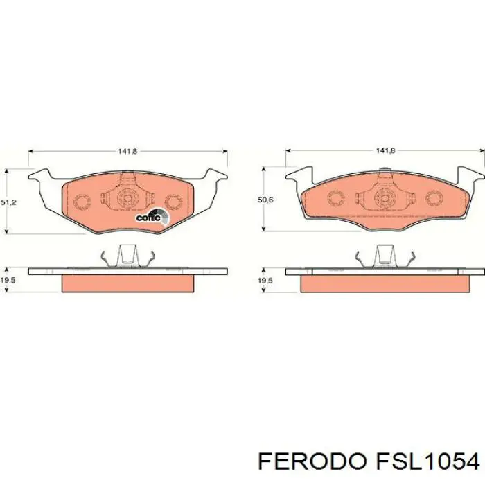 Купить FSL1054 Ferodo Колодки тормозные