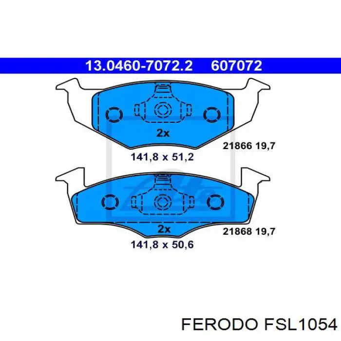 FSL1054 Ferodo Колодки передние