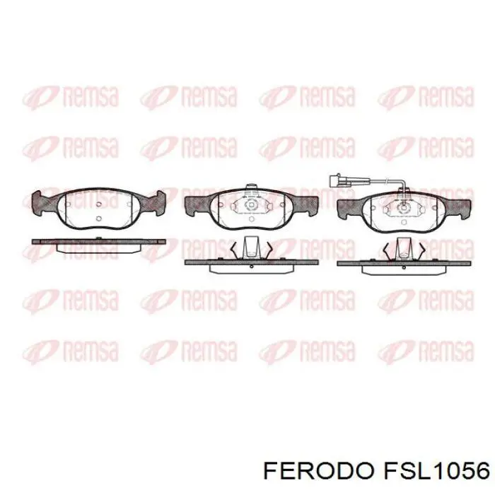 FSL1056 Ferodo колодки тормозные передние дисковые