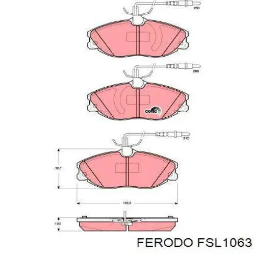 Колодки Ferodo FSL1063 цена, от 17.46 USD
