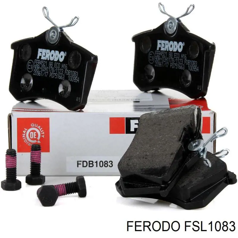 FSL1083 Ferodo колодки тормозные задние дисковые
