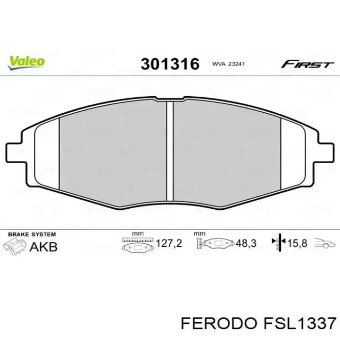 Купить FSL1337 Ferodo Колодки тормозные