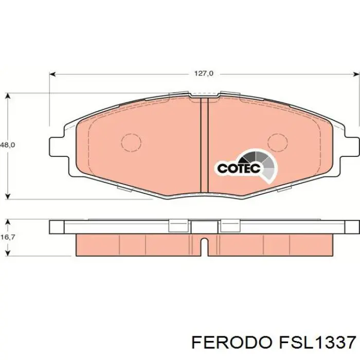 FSL1337 Ferodo Колодки передние
