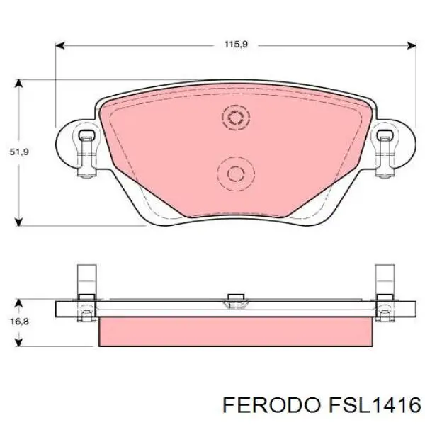Купить FSL1416 Ferodo Колодки тормозные задние, дисковые