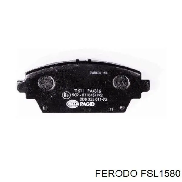 Передние тормозные колодки FSL1580 Ferodo