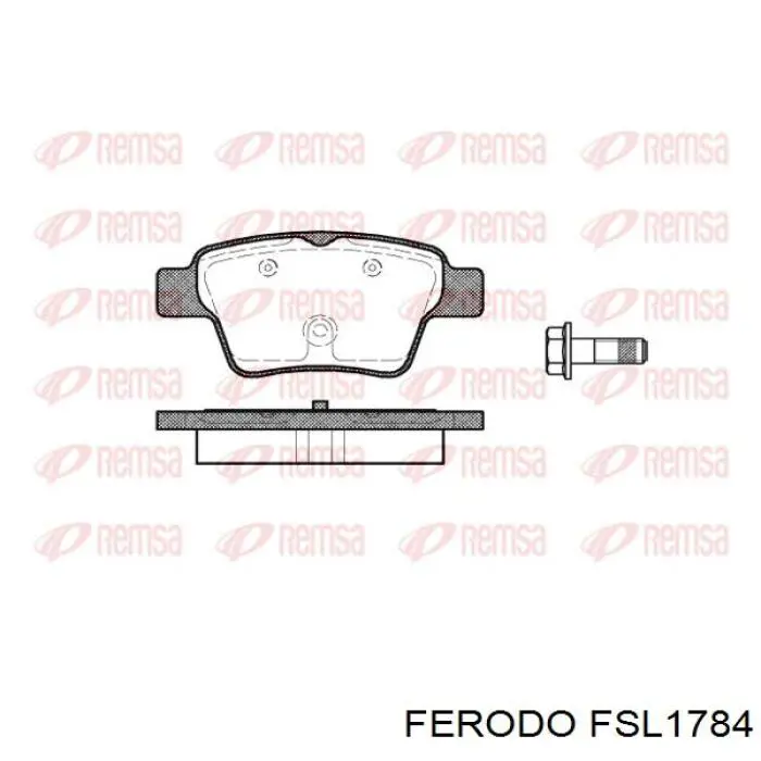 FSL1784 Ferodo колодки тормозные задние дисковые