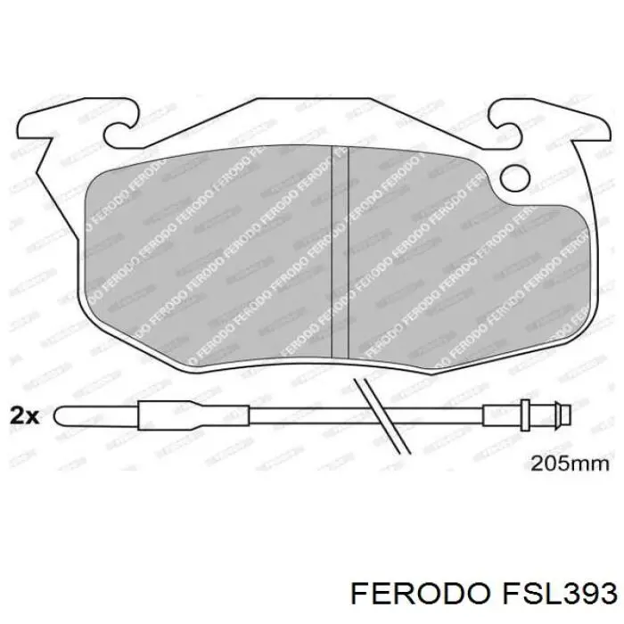 FSL393 Ferodo колодки тормозные передние дисковые