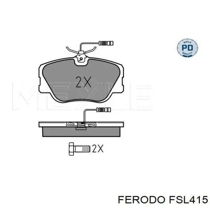 Передние тормозные колодки FSL415 Ferodo