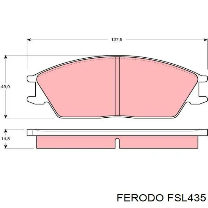 FSL435 Ferodo колодки тормозные передние дисковые