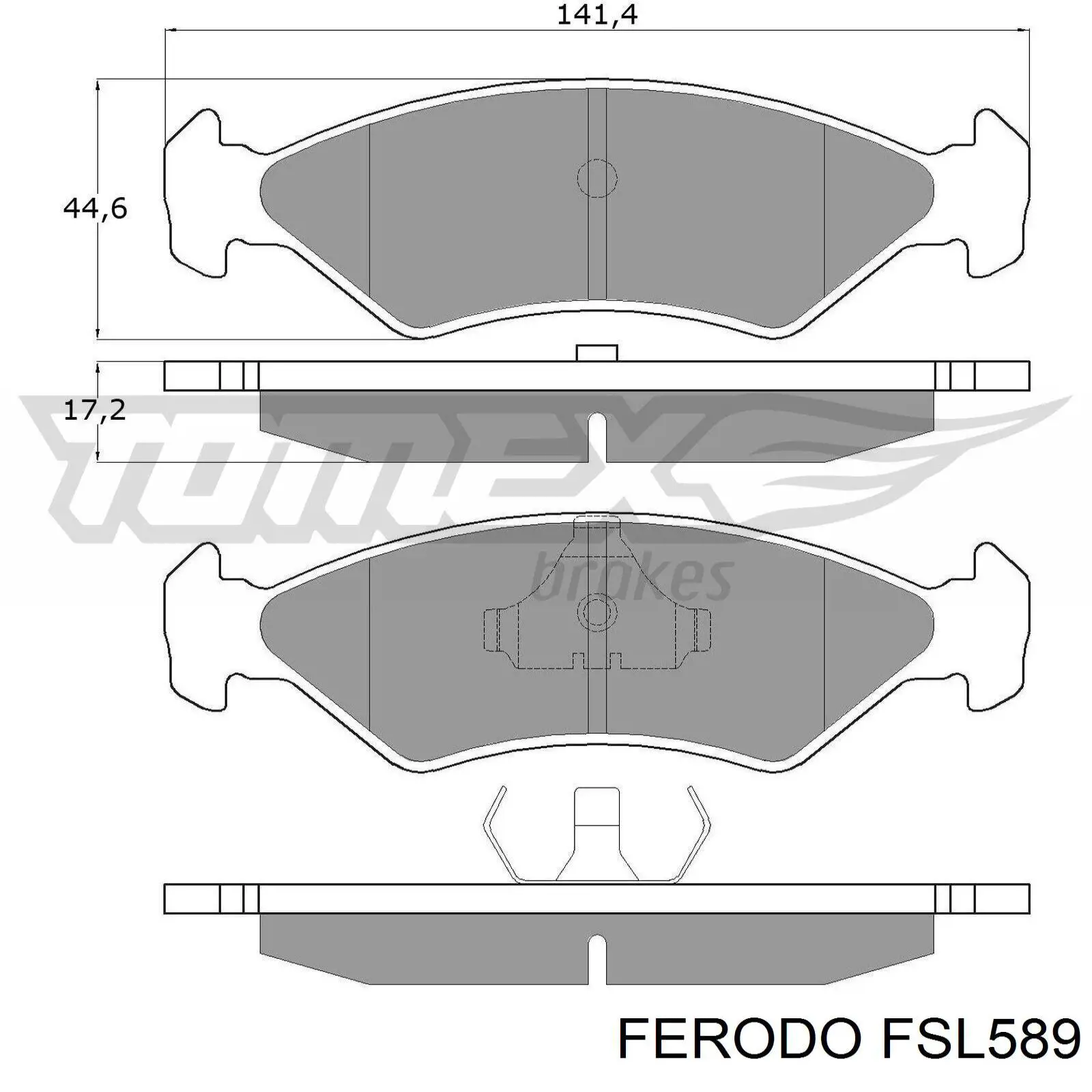 Передние тормозные колодки FSL589 Ferodo