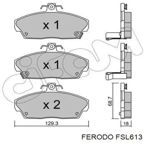 fsl613 Ferodo колодки тормозные передние дисковые