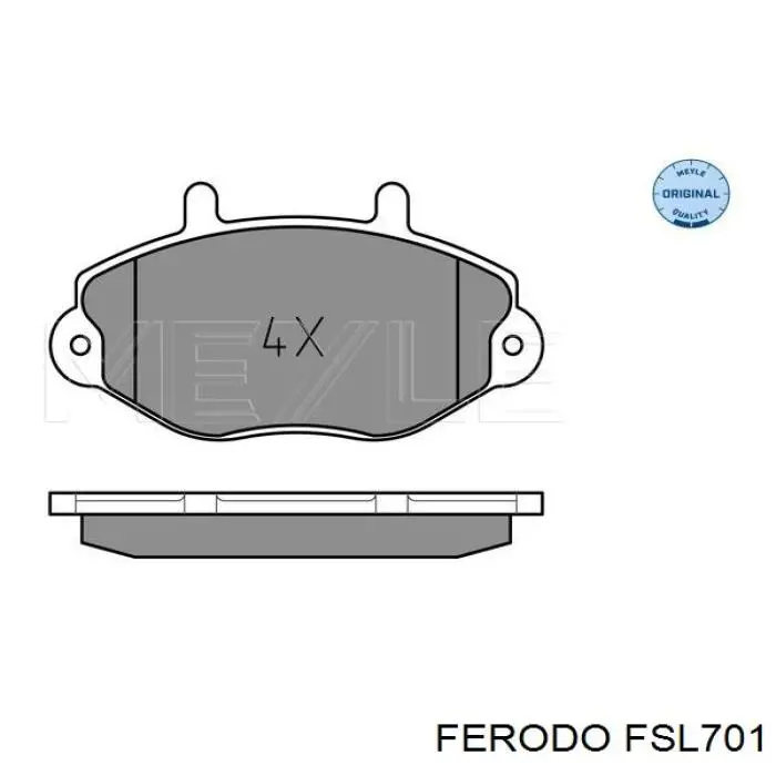 FSL701 Ferodo колодки тормозные передние дисковые