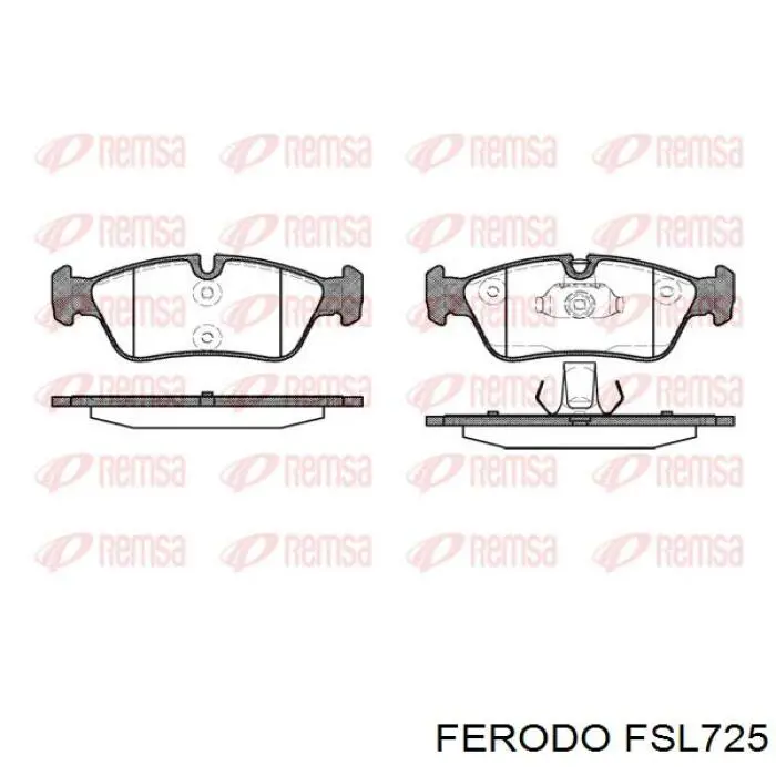 FSL725 Ferodo колодки тормозные передние дисковые