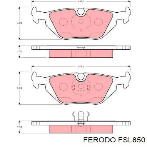 Колодки дисковые  Ferodo FSL850 цена, от 19.00 USD