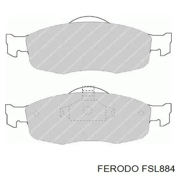 FSL884 Ferodo колодки тормозные передние дисковые