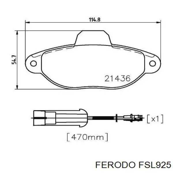 Передние тормозные колодки FSL925 Ferodo