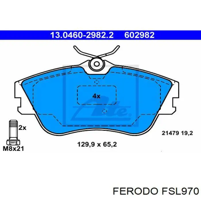 Колодки Ferodo FSL970 цена, от 16.91 USD