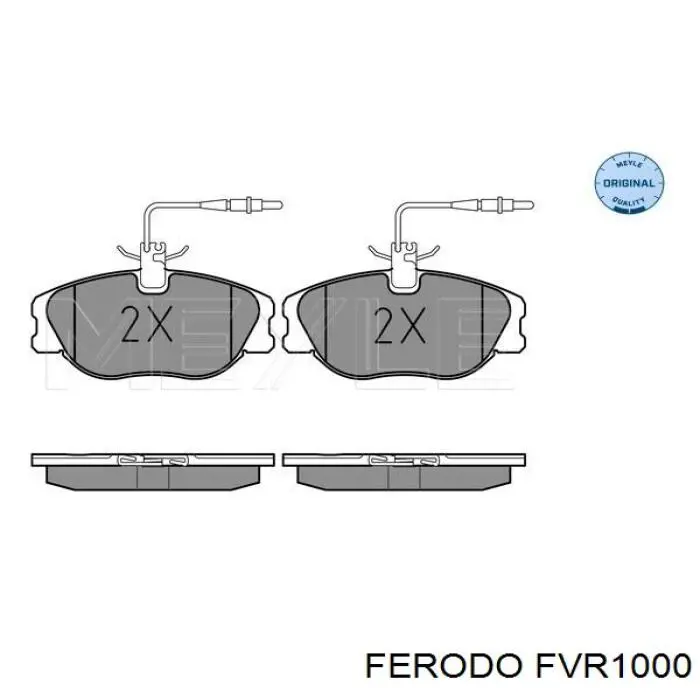 FVR1000 Ferodo колодки тормозные передние дисковые