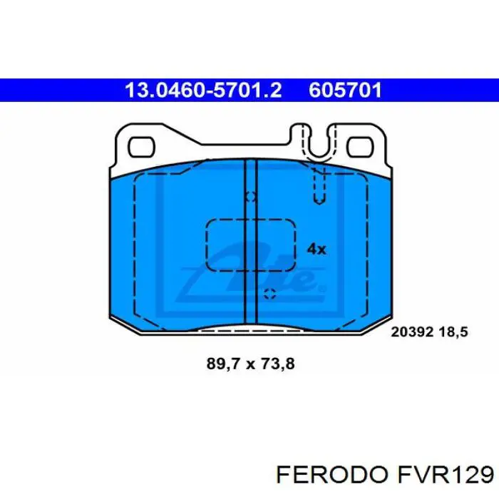 Колодки Ferodo FVR129 цена, от 19.67 USD