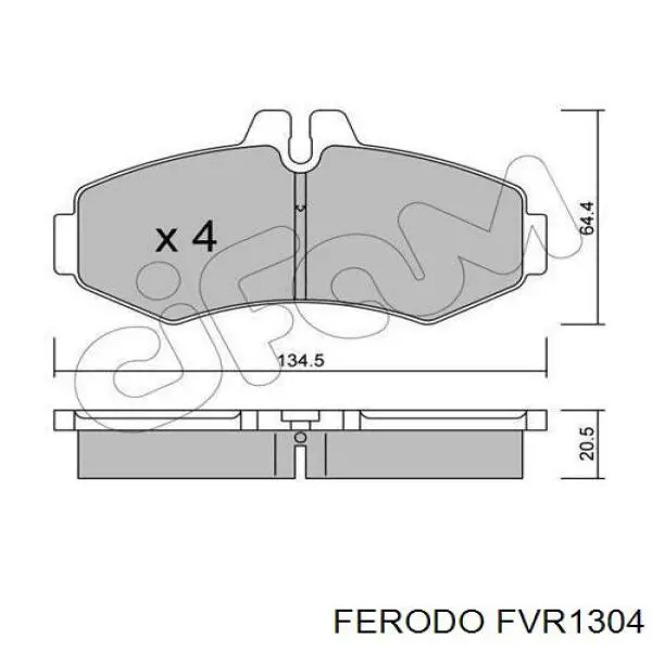 Передние тормозные колодки FVR1304 Ferodo
