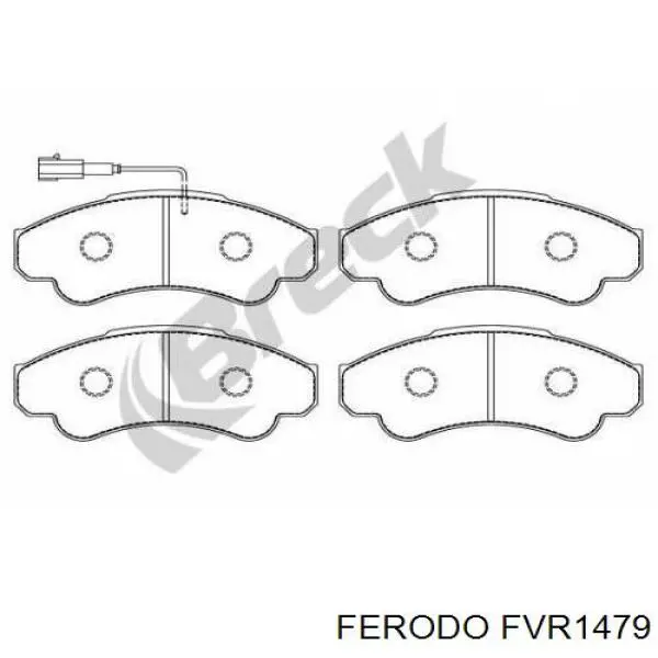 FVR1479 Ferodo колодки тормозные передние дисковые