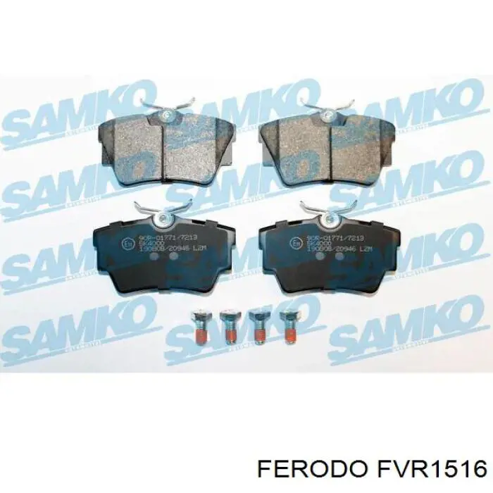 Задние тормозные колодки FVR1516 Ferodo