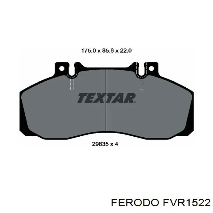 Колодки дисковые  Ferodo FVR1522 цена, от 49.00 USD