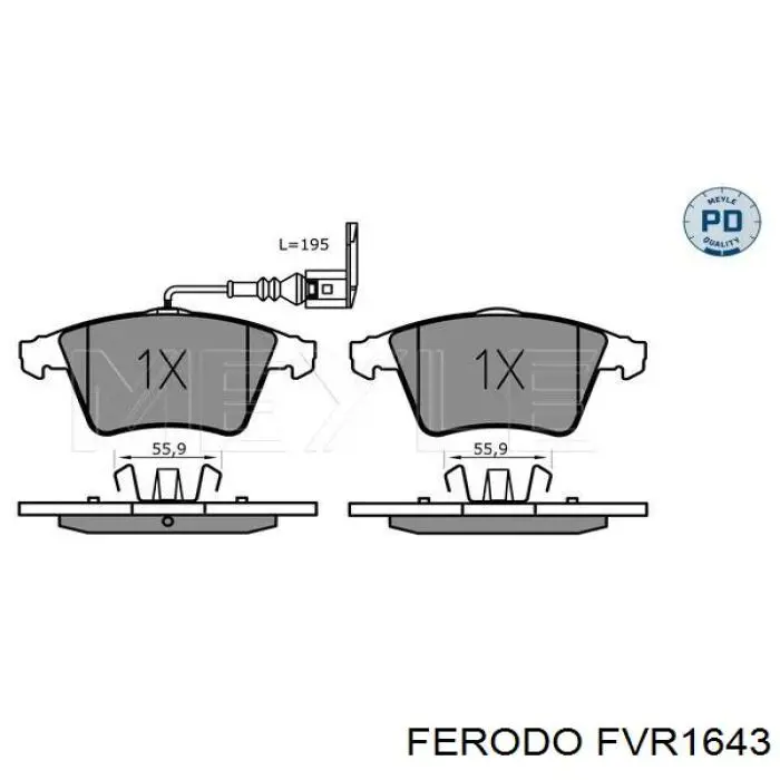 Купить FVR1643 Ferodo Колодки тормозные