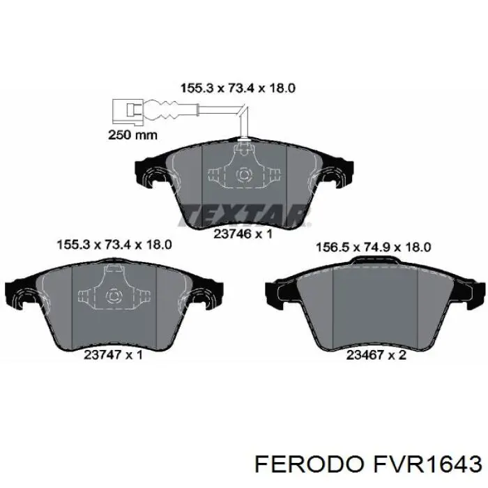FVR1643 Ferodo Колодки передние