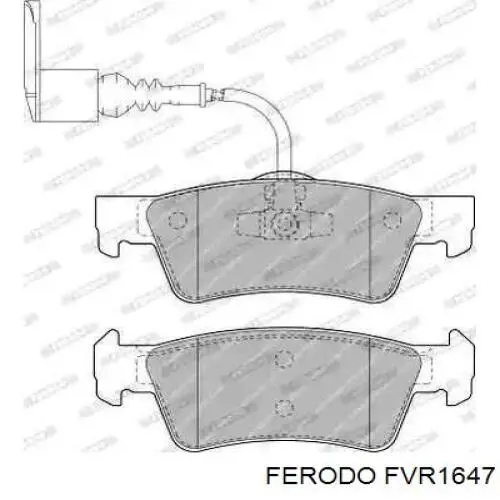 FVR1647 Ferodo колодки тормозные задние дисковые