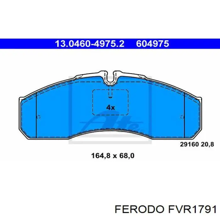 Pastillas de freno delanteras FVR1791 Ferodo