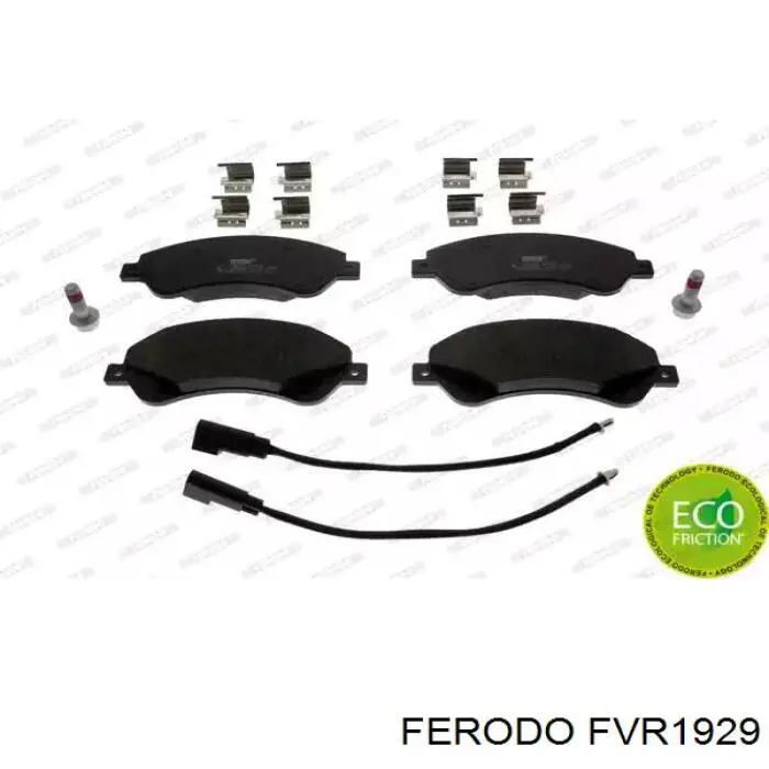 FVR1929 Ferodo колодки тормозные передние дисковые