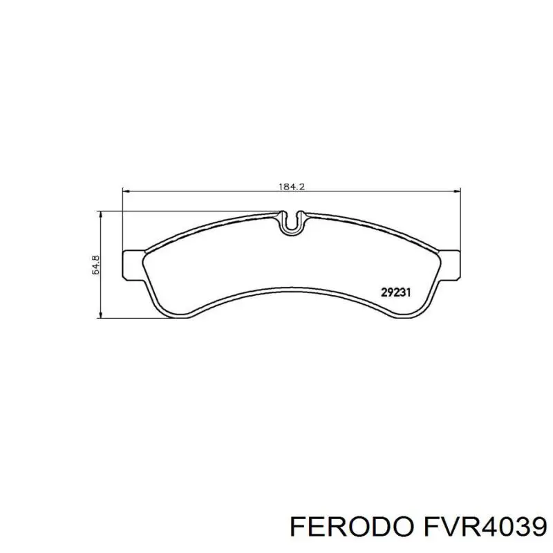 FVR4039 Ferodo колодки тормозные задние дисковые