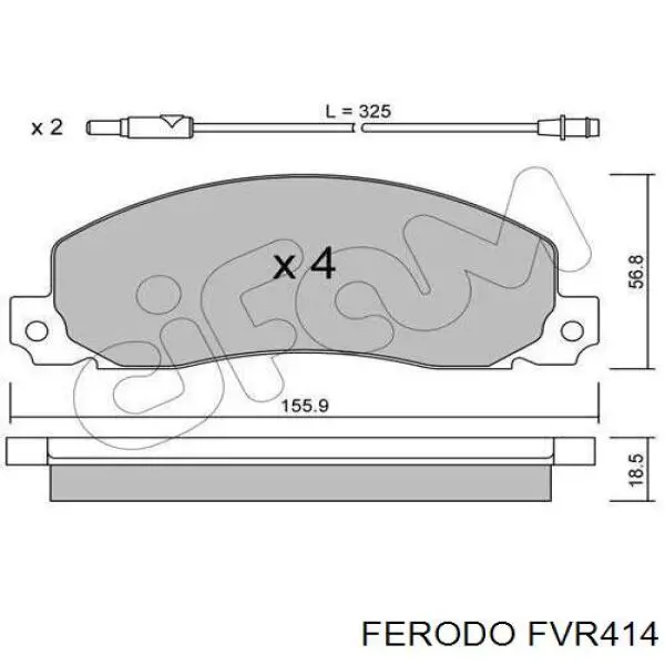 Pastillas de freno delanteras FVR414 Ferodo