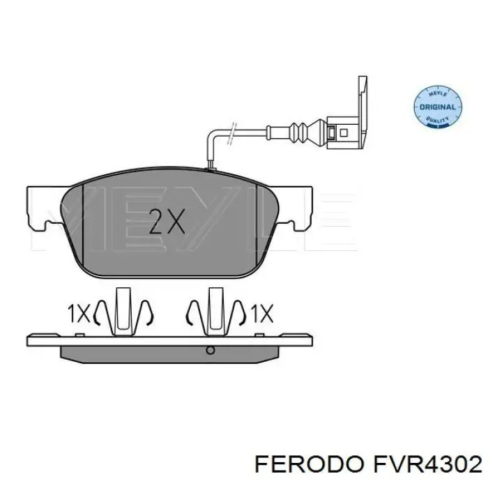 Передние тормозные колодки FVR4302 Ferodo