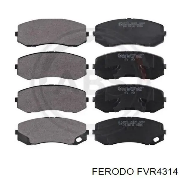 FVR4314 Ferodo колодки тормозные передние дисковые