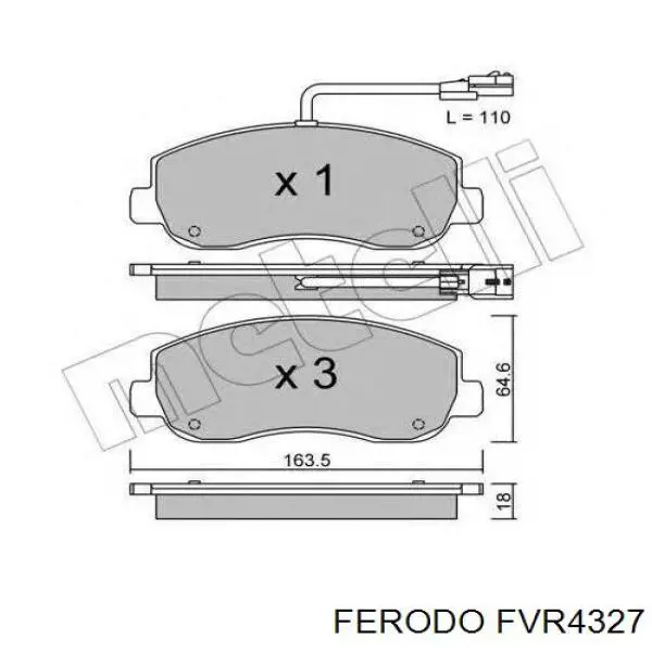 Колодки Ferodo FVR4327 цена, от 28.32 USD