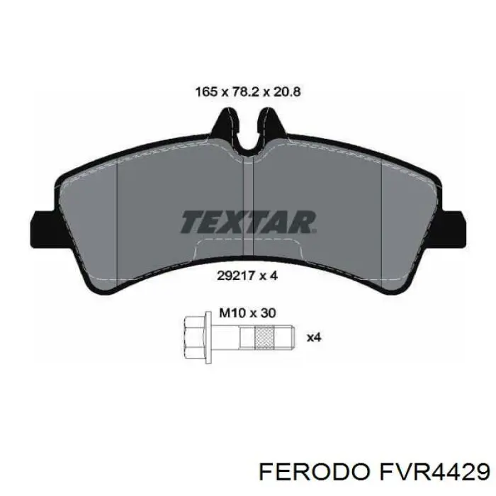 Купить FVR4429 Ferodo Колодки тормозные задние, дисковые