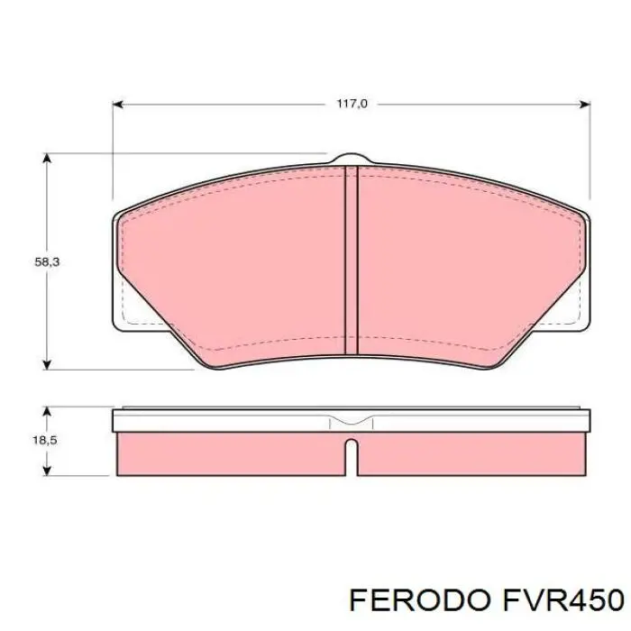 Передние тормозные колодки FVR450 Ferodo