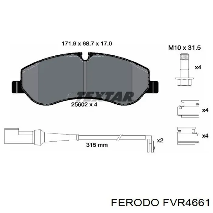 Колодки Ferodo FVR4661 цена, от 49.41 USD