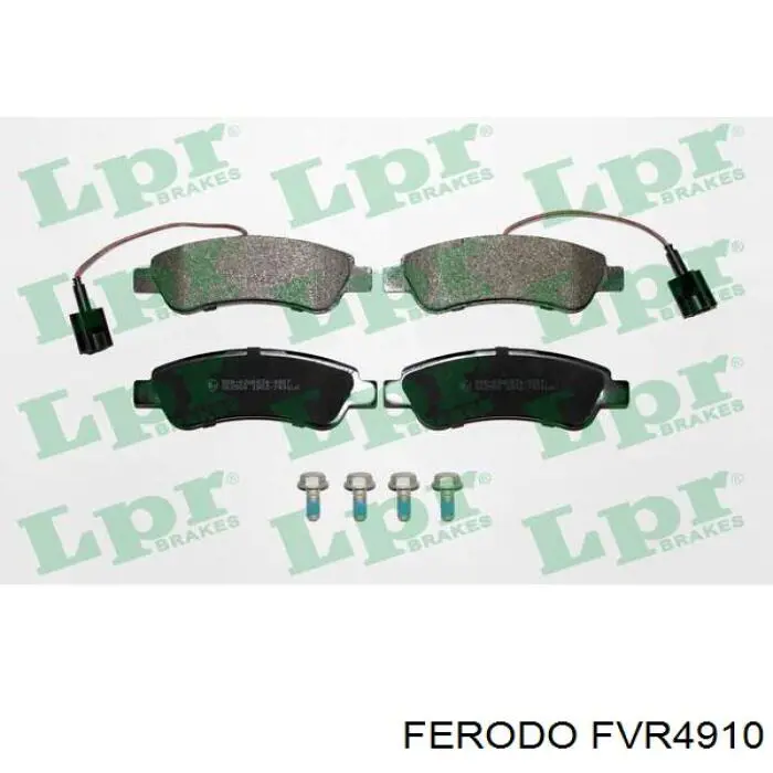 Задние тормозные колодки FVR4910 Ferodo